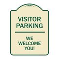 Signmission Reserved Parking Visitor Parking We Welcome You! Heavy-Gauge Aluminum Sign, 24" x 18", TG-1824-23016 A-DES-TG-1824-23016